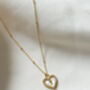 Mother Of Pearl Heart Lock Necklace, thumbnail 3 of 4