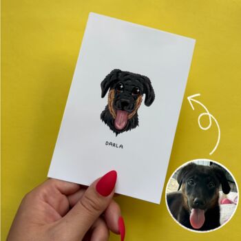 Personalised Mini Pet Portrait Illustration Print, 5 of 7