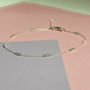 Delicate Silver Ball Chain Anklet, thumbnail 4 of 6