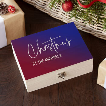 Personalised Sunset Gradient Family Christmas Eve Box, 12 of 12