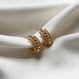 Gold Twisted Rope Hoops, thumbnail 2 of 3