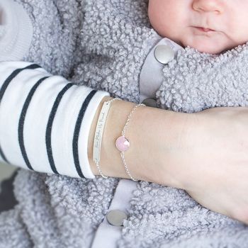 Alexa Personalised Birthstone And Bar Bracelet Set, 2 of 11