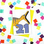 Number 21 Dinosaur Card And Badge Set, thumbnail 4 of 4