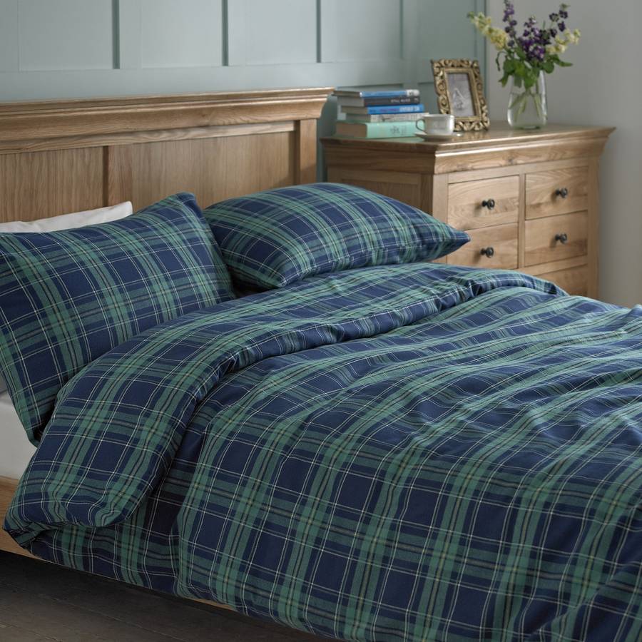 Handwoven Cotton Tartan Checked Throwsbedspreads In Various Sizes