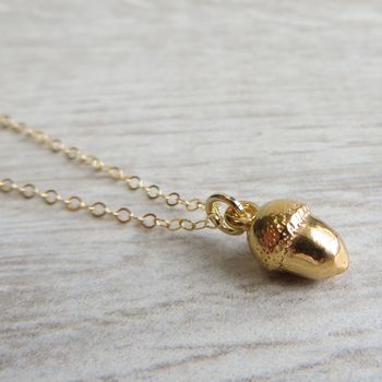 Baby Acorn Charm Necklace, 8 of 12
