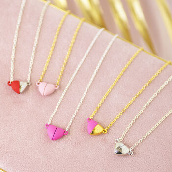 Magnetic Heart Front Fastening Necklace, 4 of 11