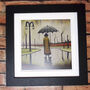 Framed 'Umbrella In The Rain' Print. Lowry Style, thumbnail 3 of 4