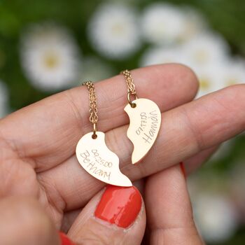 Bff Engraved Birth Stone Necklaces Duo, 3 of 9