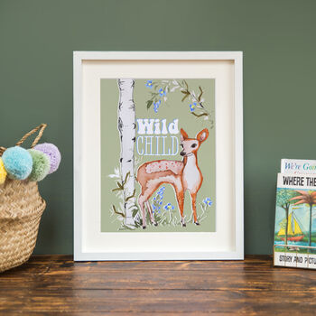Wild Child Woodland Deer Print, 2 of 2