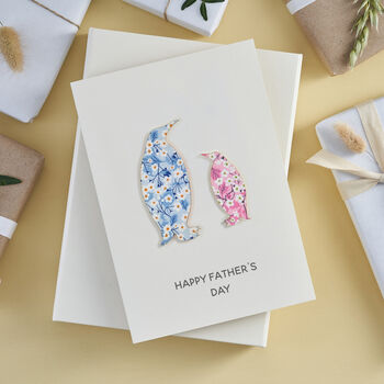 Personalised First Fathers Day Penguin Card, 2 of 4