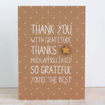 thank you, with gratitude… card by cloud 9 design | notonthehighstreet.com