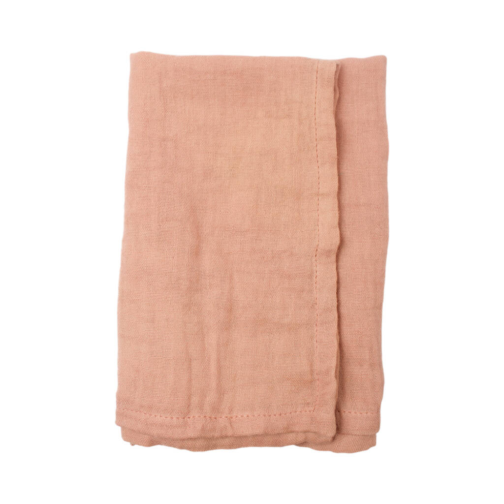 Set Of Four Coral Pink Cotton Napkins By Posh Totty Designs Interiors