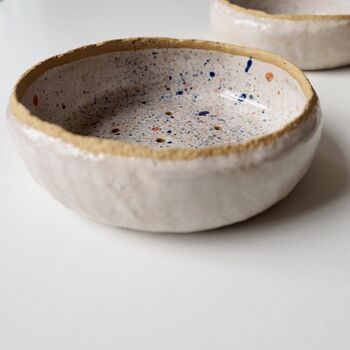 Handmade Oatmeal Multicolour Speckled Ceramic Soap Dish, 5 of 8