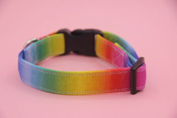 Rainbow Ombré Dog Collar And Lead Accessory Set, 8 of 12