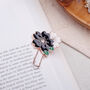 Black And Pink Floral Metal Paperclips, Two Pack, Bookmark Or Office Stationery, thumbnail 2 of 5