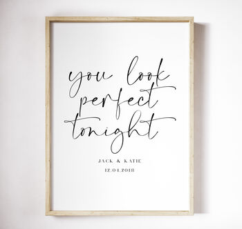 'You Look Perfect Tonight' Personalised Printable, 3 of 3