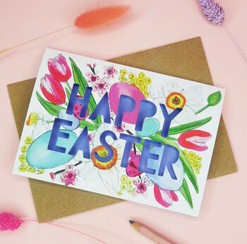 Happy Easter Paper Cut Card, 2 of 3