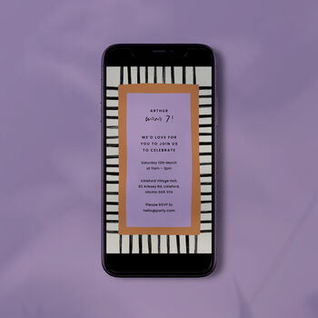 Digital Download Abstract Birthday Party Invite, 2 of 3