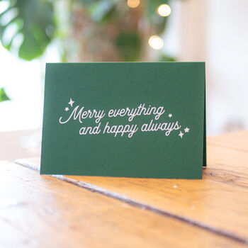 Typography Christmas Card With Quote, 2 of 4
