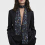 Wilderness Black Silky Scarf, thumbnail 2 of 9
