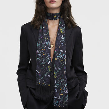 Wilderness Black Silky Scarf, 2 of 9