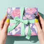 Luxury Cat And Rose Lilac Gift Wrap Sheets, thumbnail 2 of 5