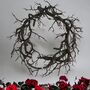 Black Branch Halloween Twig Wreath, thumbnail 1 of 4