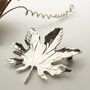 Sterling Silver Maple Brooch, thumbnail 1 of 5