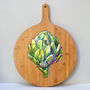 Hand Painted Artichoke Design Wooden Board, thumbnail 2 of 7