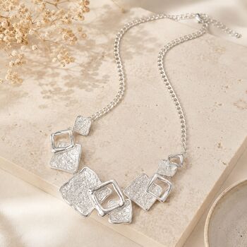 Sculpted Squares Statement Necklace, 2 of 4