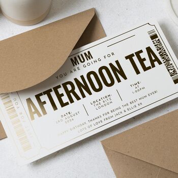 Personalised Afternoon Tea Gift Voucher For Mum, 5 of 9