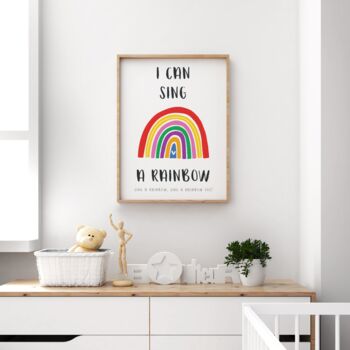 'I Can Sing A Rainbow' Nursery Rhyme Print, 4 of 5