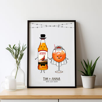 Personalised Drinks Wedding Print, 3 of 11
