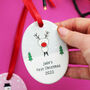 Personalised Baby's First Christmas Ceramic Decoration, thumbnail 3 of 7