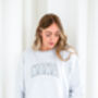 Ladies' Varsity Style Embroidered Mama Sweatshirt Jumper, thumbnail 9 of 12