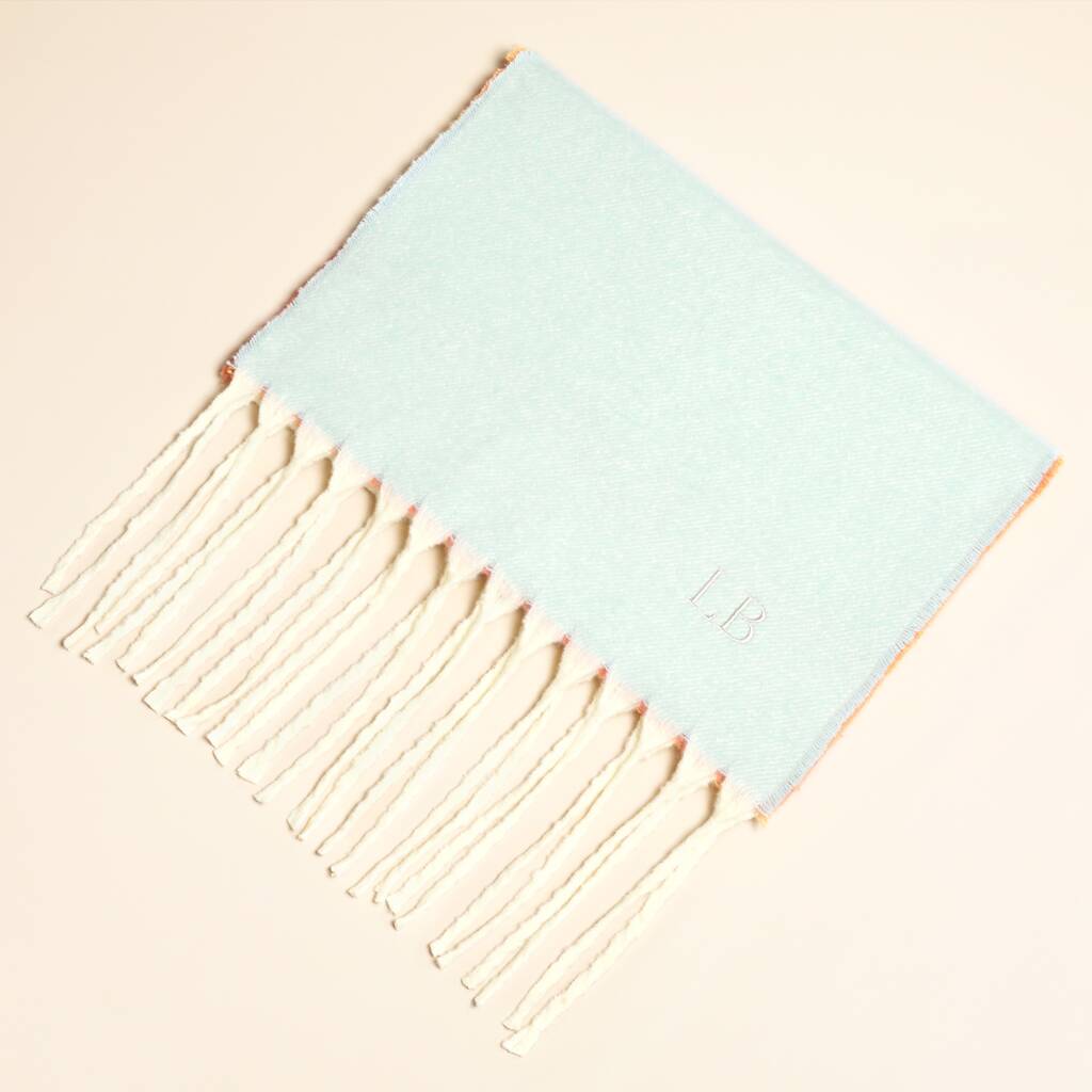 Personalised Colour Block Winter Scarf, 1 of 2