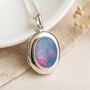 Personalised Sterling Silver Opal Triplet Locket, thumbnail 1 of 12