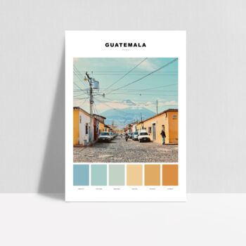Antigua Volcano, Guatemala, Colour Palette Print, 2 of 3