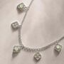 Moroccan Charm Sterling Silver Opal Necklace, thumbnail 3 of 8