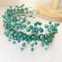 Emerald Green Crystal Headband, thumbnail 2 of 5