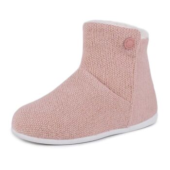 Women's Cosy Boot Slippers In Blush Pink, 9 of 11