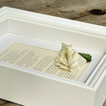 Literary 1st Anniversary Personalised Rose In Frame, 2 of 6