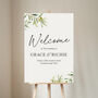 Olive Greenery Personalised Wedding Welcome Sign, thumbnail 1 of 4