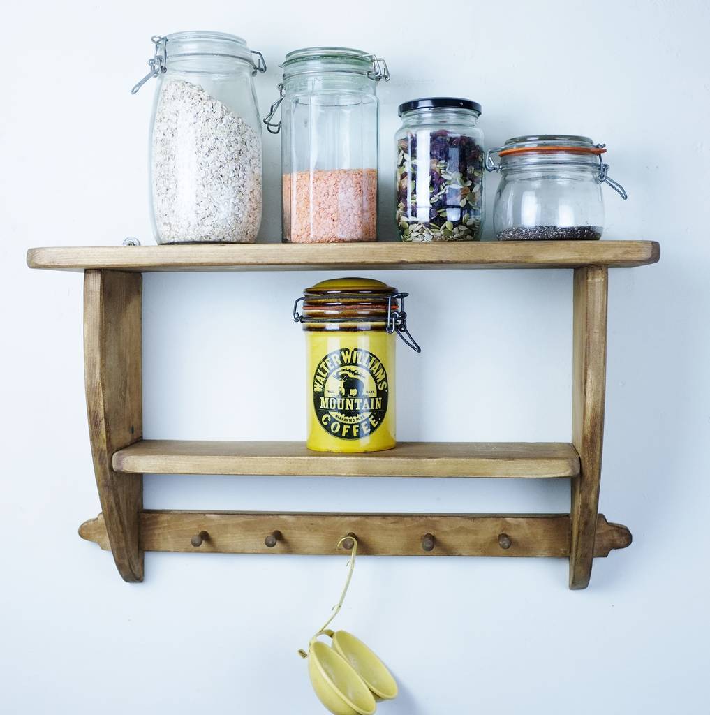 vintage country kitchen double shelf by seagirl and magpie