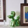 Electro Plated Green Balloon Dog Figure, thumbnail 6 of 7