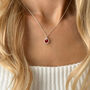 January Garnet Birthstone Crystal Necklace Or Bracelet In Sterling Silver, thumbnail 1 of 9