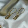 Long Silver Cowrie Sea Shell Charm Boho Dangle Earrings, thumbnail 2 of 7