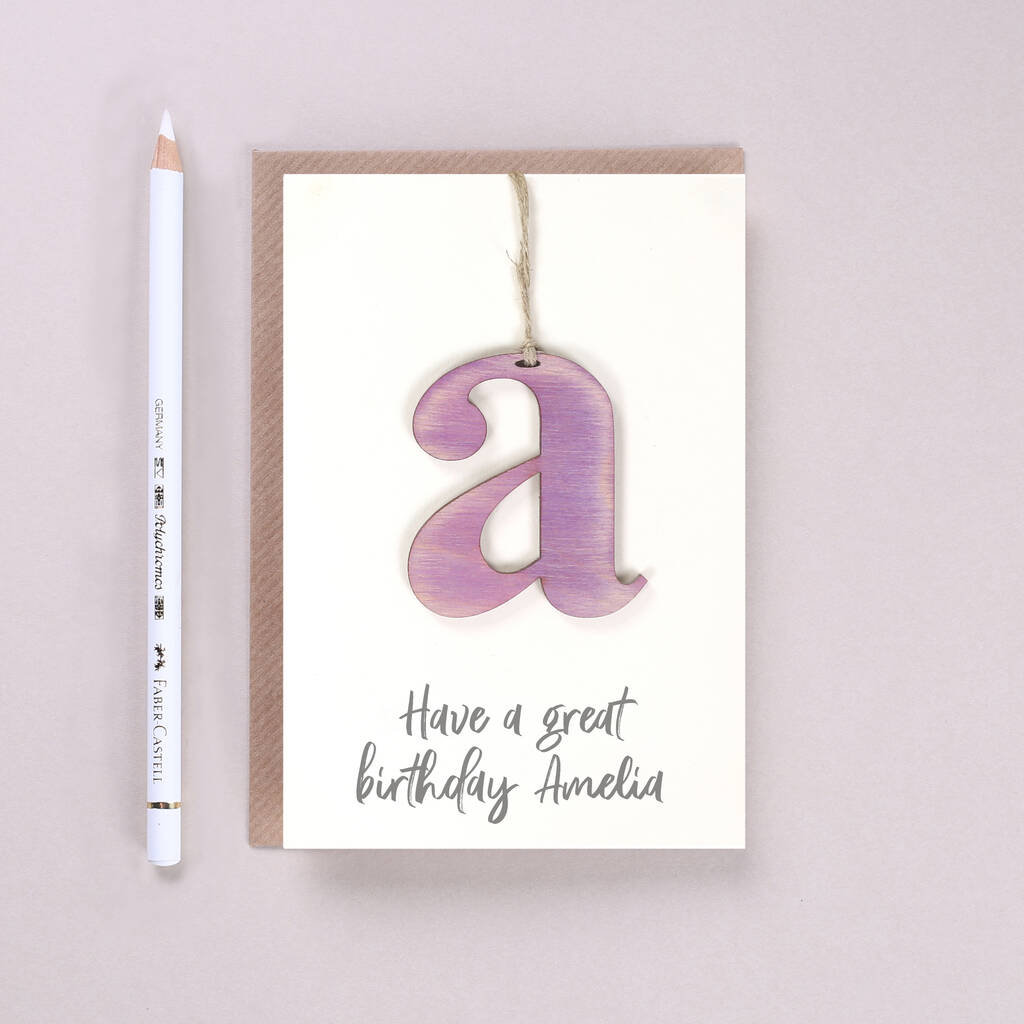 Personalised Keepsake Letter Birthday Card By Bombus