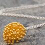 Flower Rose/Gold Plated Silver Necklace, thumbnail 8 of 10