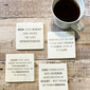 Set Of Four Marble Famous Rugby Quotes Coasters, thumbnail 3 of 5